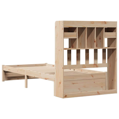 vidaXL Bookcase Bed without Mattress 75x190cm Small Single Solid Wood Pine