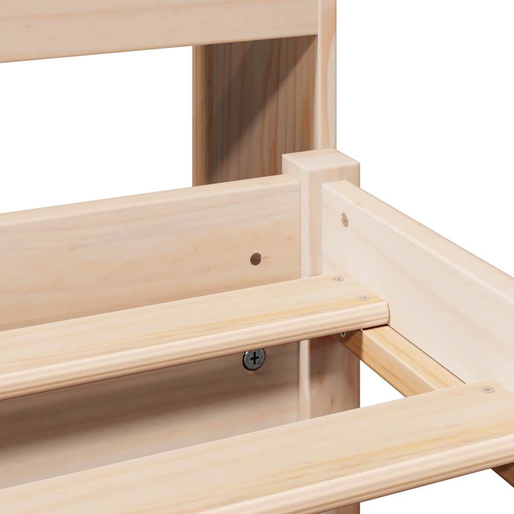 vidaXL Bookcase Bed without Mattress 75x190cm Small Single Solid Wood Pine