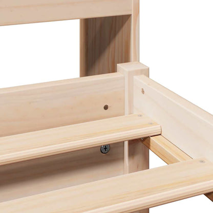 vidaXL Bookcase Bed without Mattress 75x190cm Small Single Solid Wood Pine
