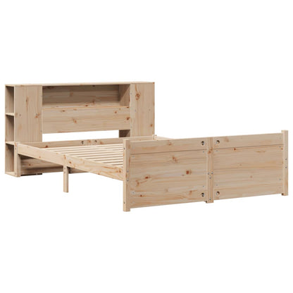 vidaXL Bookcase Bed without Mattress 135x190cm Double Solid Wood Pine