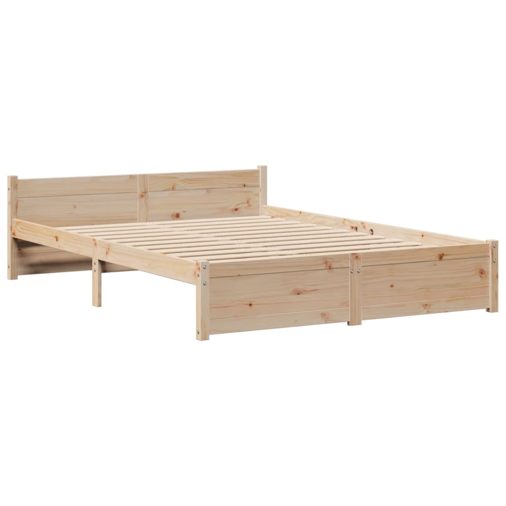 vidaXL Bookcase Bed without Mattress 135x190cm Double Solid Wood Pine
