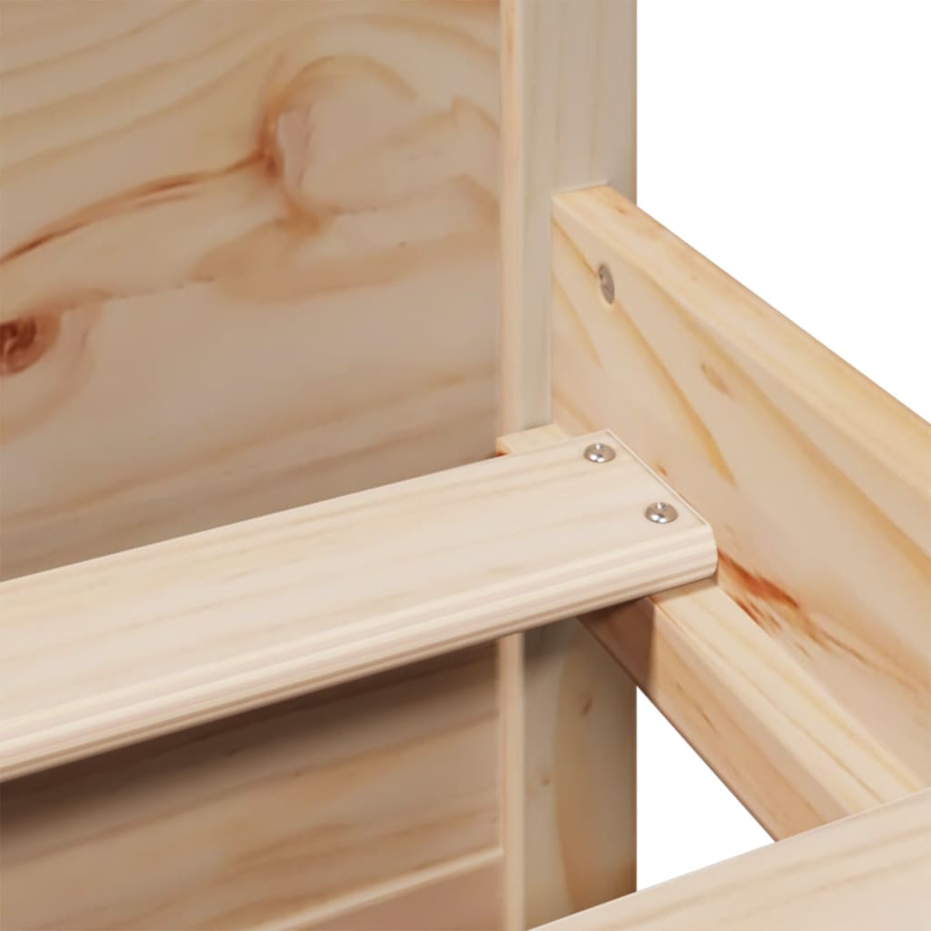 vidaXL Bookcase Bed without Mattress 135x190cm Double Solid Wood Pine