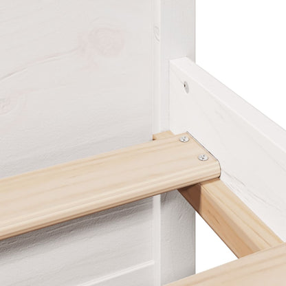 vidaXL Bookcase Bed without Mattress White 135x190cm Double Solid Wood Pine