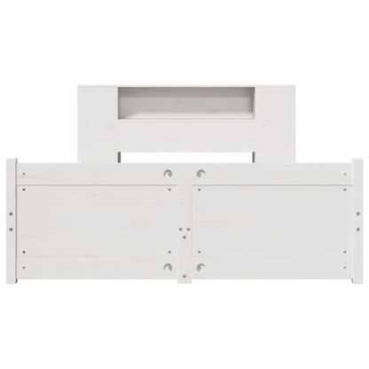 vidaXL Bookcase Bed without Mattress White 120x200cm Solid Wood Pine