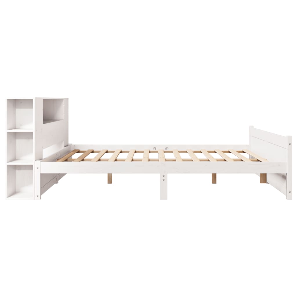 vidaXL Bookcase Bed without Mattress White 120x200cm Solid Wood Pine