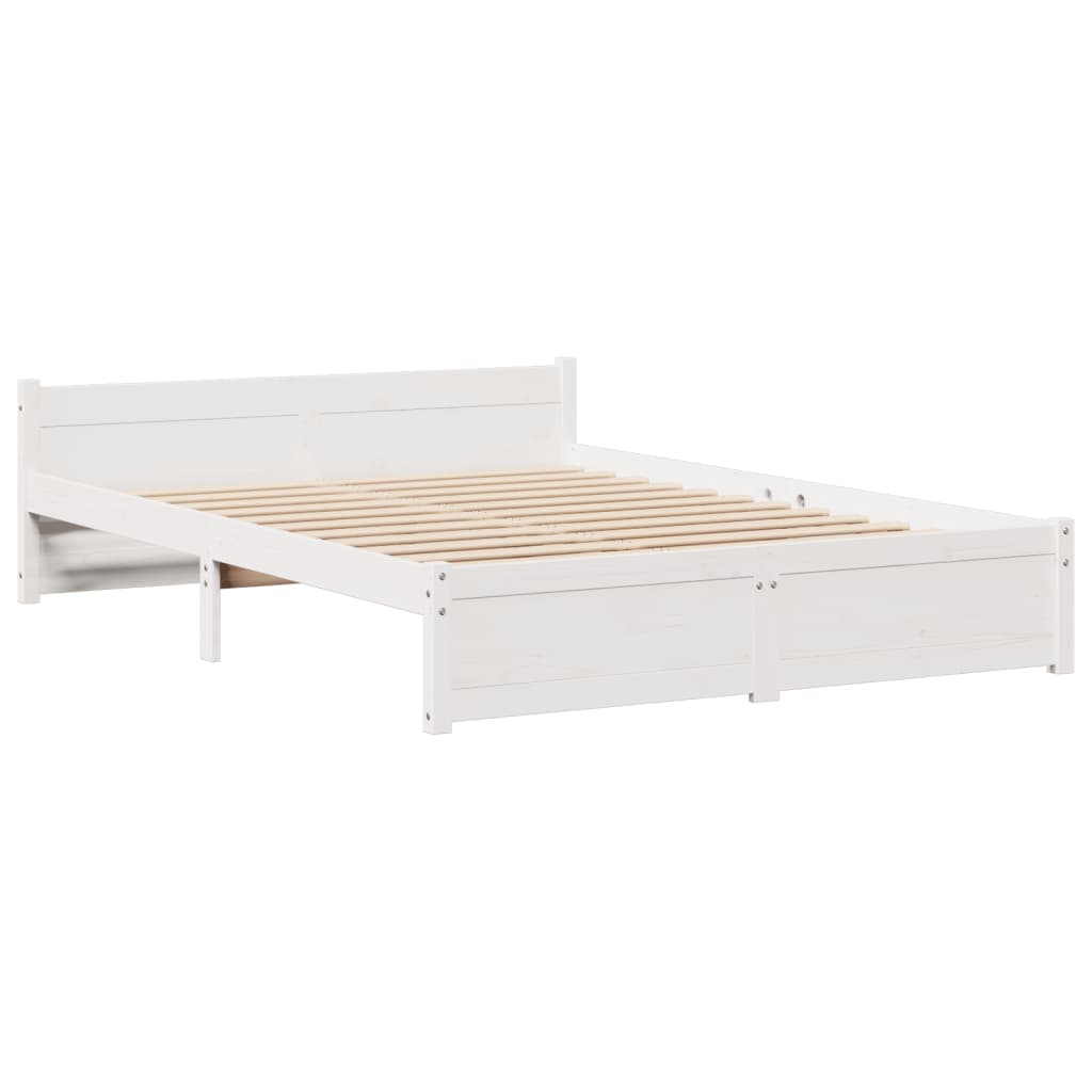 vidaXL Bookcase Bed without Mattress White 120x200cm Solid Wood Pine