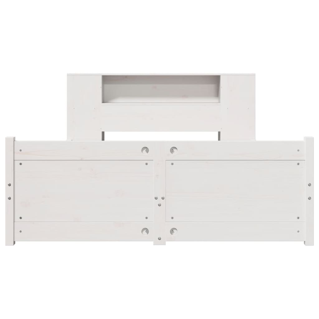 vidaXL Bookcase Bed without Mattress White 140x200cm Solid Wood Pine