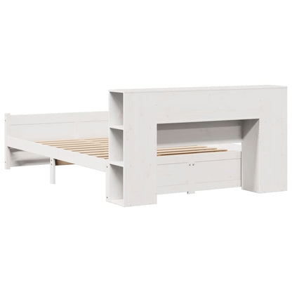 vidaXL Bookcase Bed without Mattress White 140x200cm Solid Wood Pine