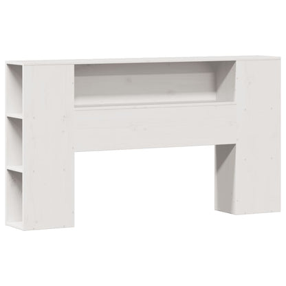vidaXL Bookcase Bed without Mattress White 150x200cm King Size Solid Wood Pine