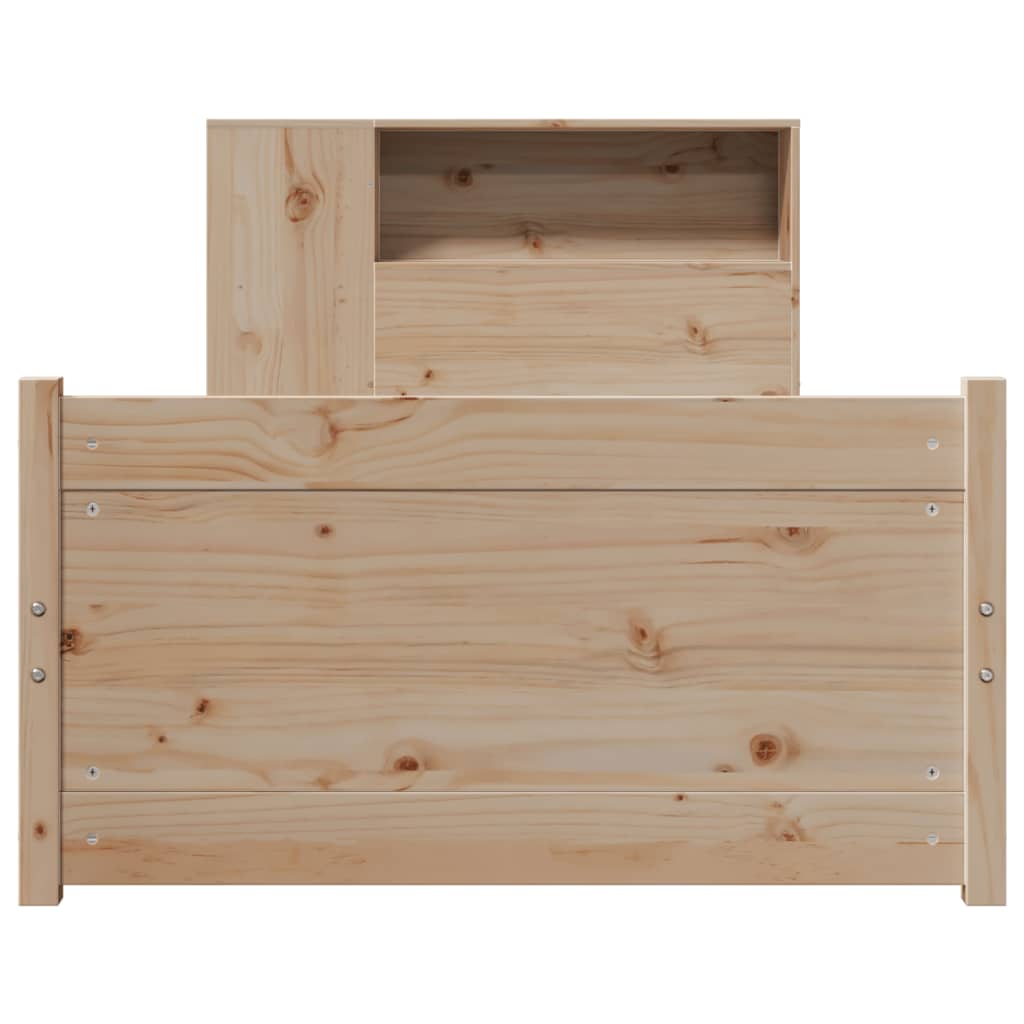 vidaXL Bookcase Bed without Mattress 75x190cm Small Single Solid Wood Pine