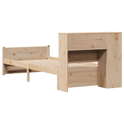vidaXL Bookcase Bed without Mattress 75x190cm Small Single Solid Wood Pine