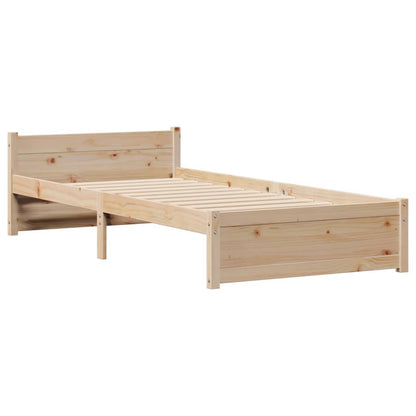 vidaXL Bookcase Bed without Mattress 75x190cm Small Single Solid Wood Pine