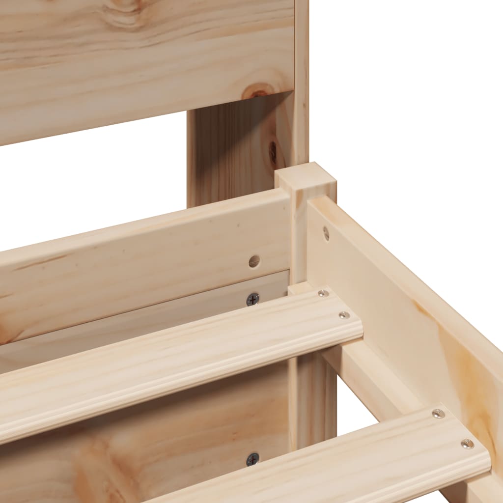 vidaXL Bookcase Bed without Mattress 75x190cm Small Single Solid Wood Pine