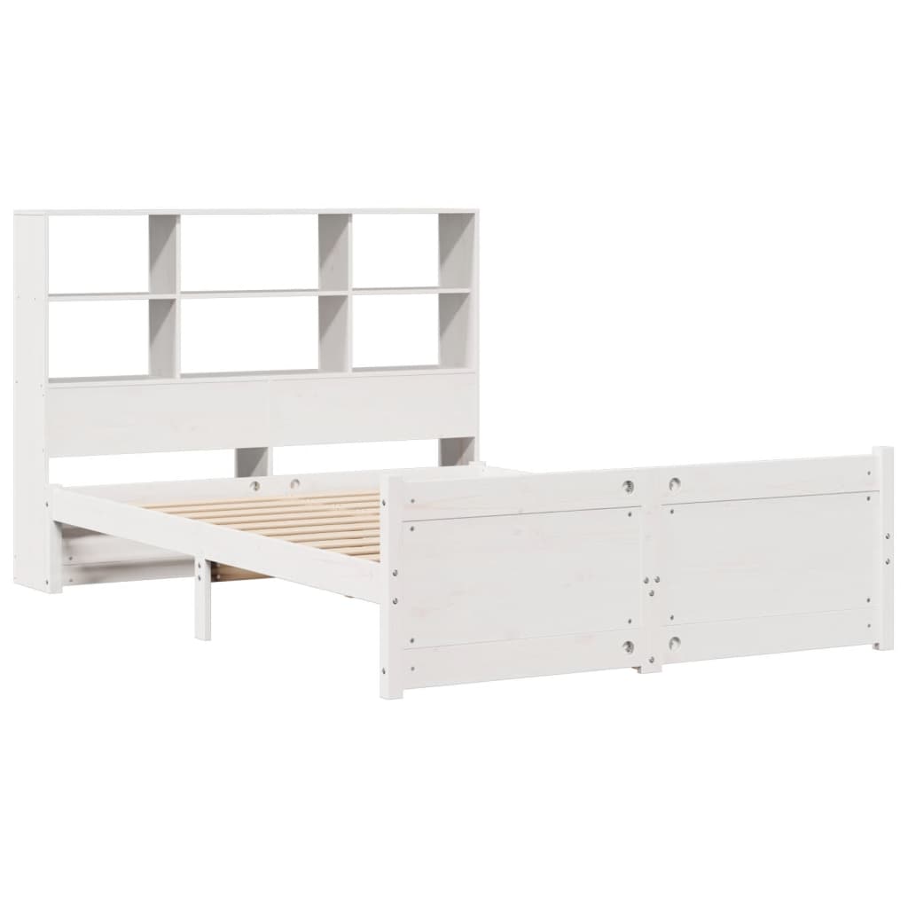 vidaXL Bookcase Bed without Mattress White 120x200cm Solid Wood Pine