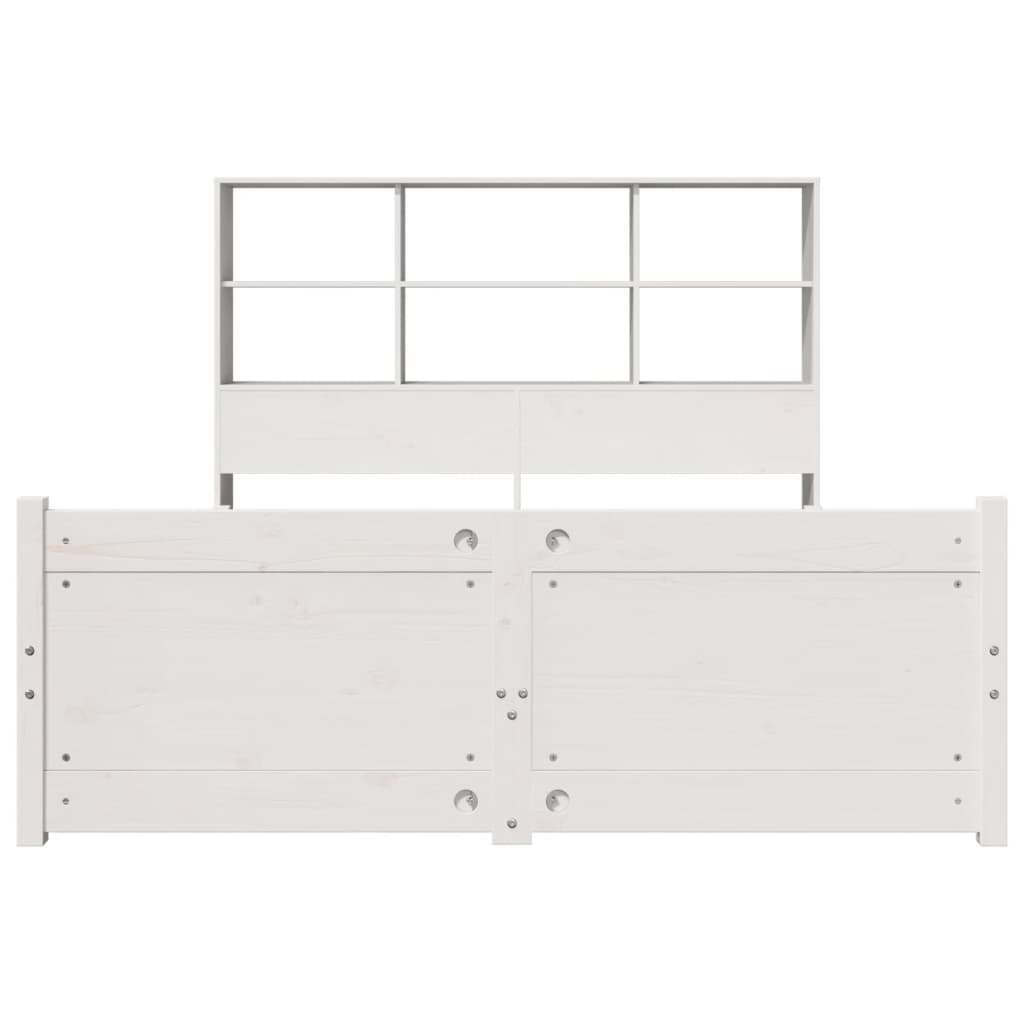 vidaXL Bookcase Bed without Mattress White 120x200cm Solid Wood Pine