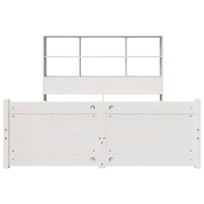 vidaXL Bookcase Bed without Mattress White 120x200cm Solid Wood Pine