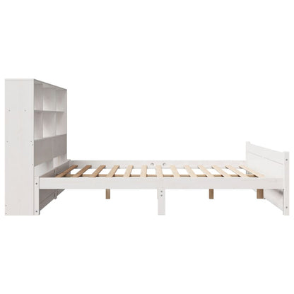 vidaXL Bookcase Bed without Mattress White 120x200cm Solid Wood Pine