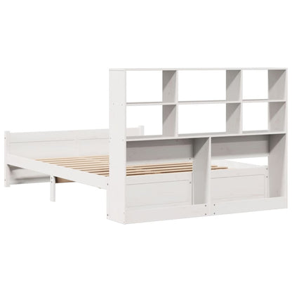 vidaXL Bookcase Bed without Mattress White 120x200cm Solid Wood Pine