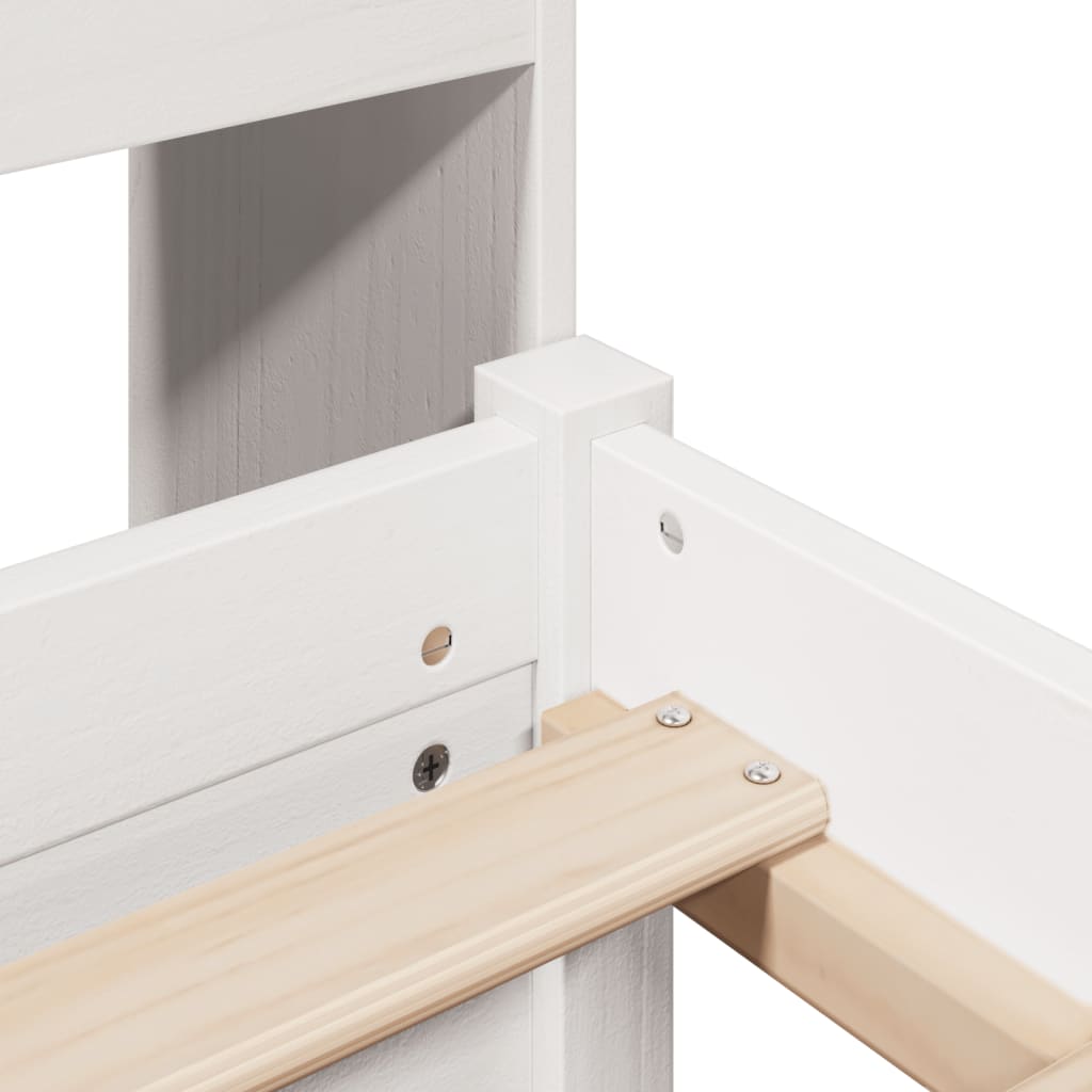 vidaXL Bookcase Bed without Mattress White 160x200cm Solid Wood Pine