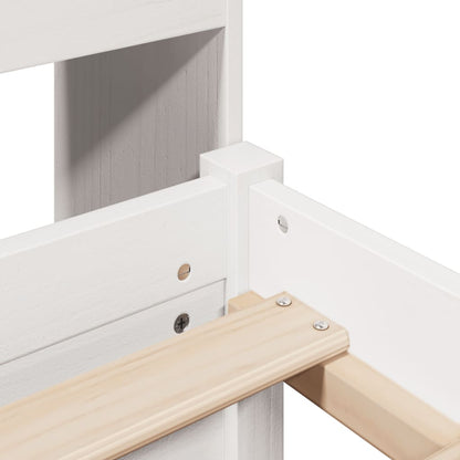 vidaXL Bookcase Bed without Mattress White 160x200cm Solid Wood Pine