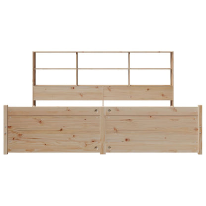 vidaXL Bookcase Bed without Mattress 180x200 cm Super King Solid Wood Pine