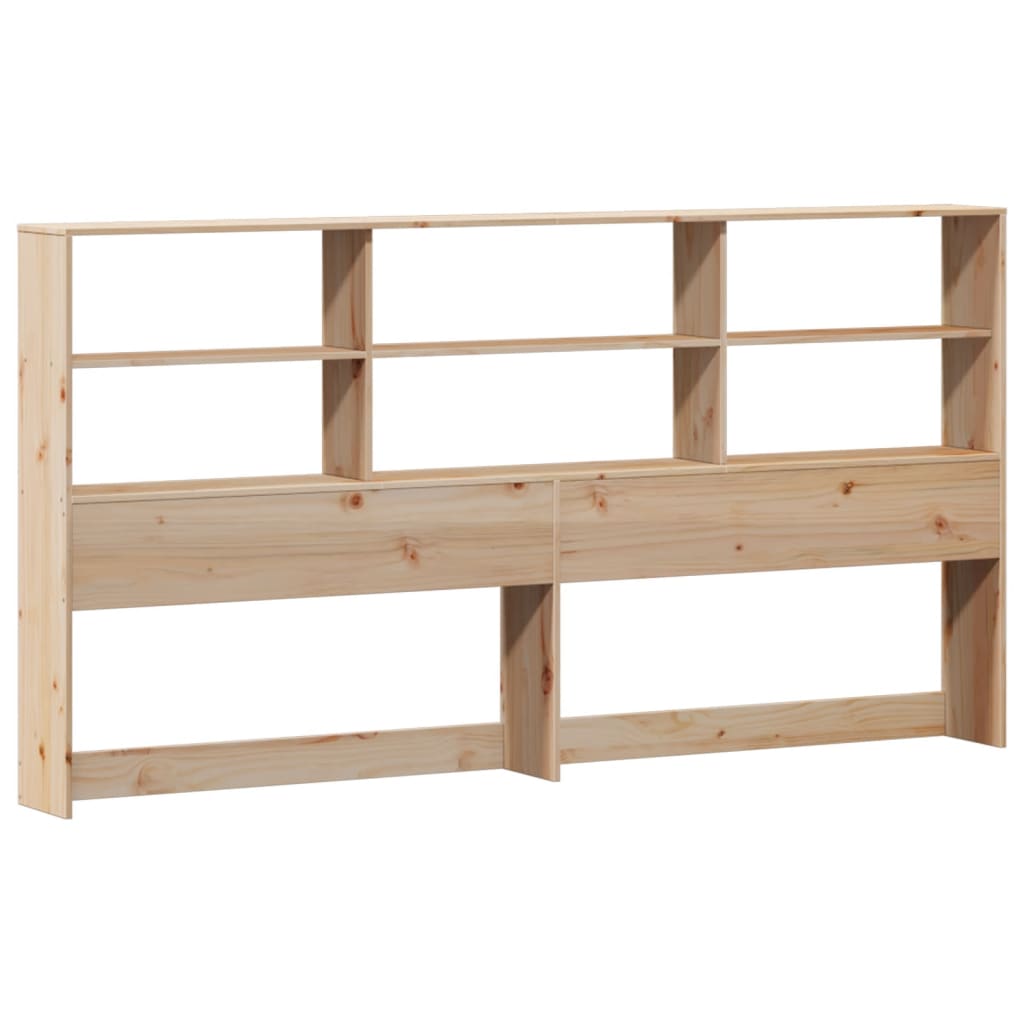 vidaXL Bookcase Bed without Mattress 180x200 cm Super King Solid Wood Pine