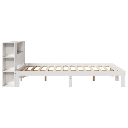 vidaXL Bookcase Bed without Mattress White 140x200cm Solid Wood Pine