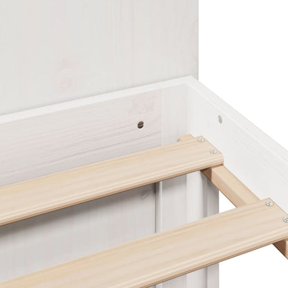 vidaXL Bookcase Bed without Mattress White 140x200cm Solid Wood Pine