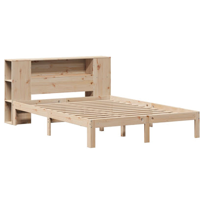 vidaXL Bookcase Bed | Natural Pine | Solid Pine Wood | Double | Bookcase Bed