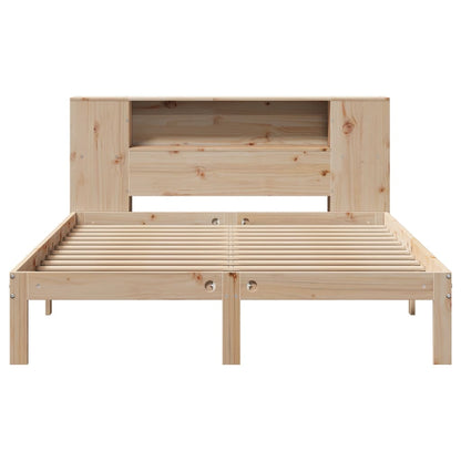 vidaXL Bookcase Bed | Natural Pine | Solid Pine Wood | Double | Bookcase Bed