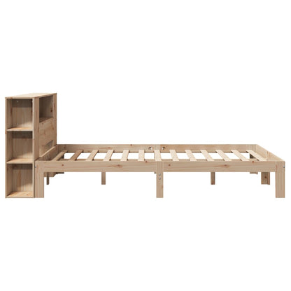 vidaXL Bookcase Bed | Natural Pine | Solid Pine Wood | Double | Bookcase Bed