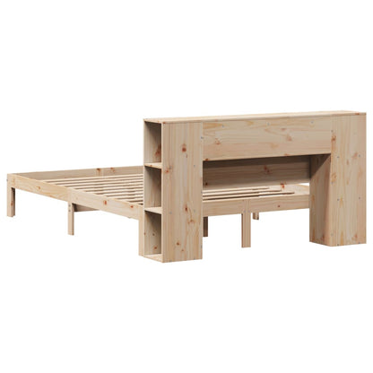 vidaXL Bookcase Bed | Natural Pine | Solid Pine Wood | Double | Bookcase Bed