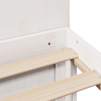 vidaXL Bookcase Bed | White | Solid Pine Wood | Double | Bed | Rectangular
