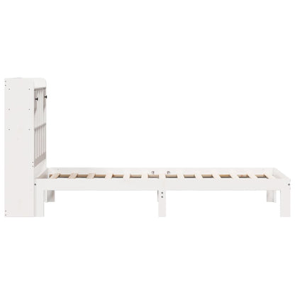 vidaXL Bookcase Bed without Mattress White 75x190cm Solid Wood Pine