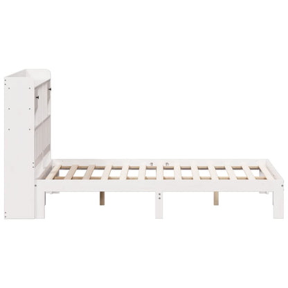 vidaXL Bookcase Bed without Mattress White 140x190cm Solid Wood Pine