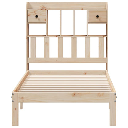 vidaXL Bookcase Bed without Mattress 90x200cm Solid Wood Pine