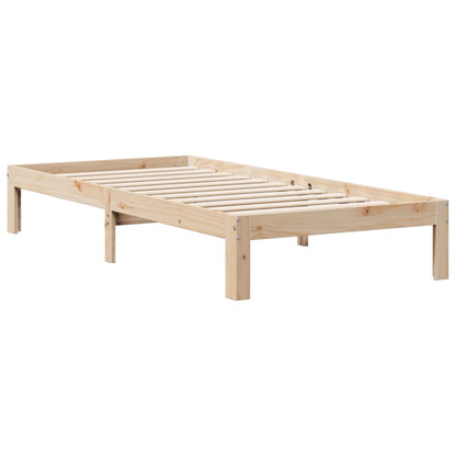 vidaXL Bookcase Bed without Mattress 90x200cm Solid Wood Pine