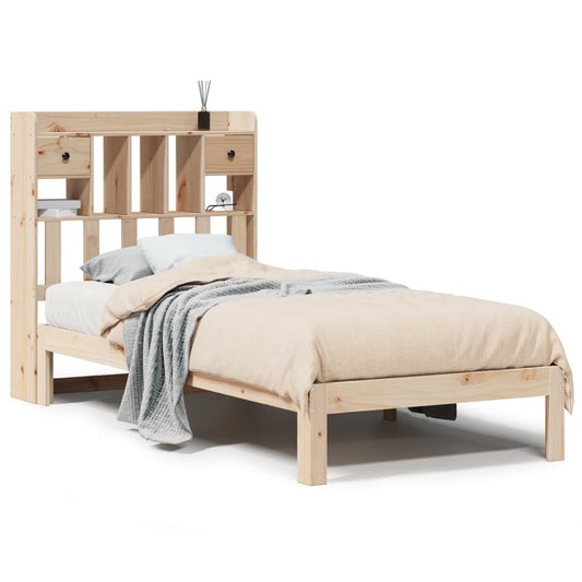 vidaXL Bookcase Bed without Mattress 100x200cm Solid Wood Pine