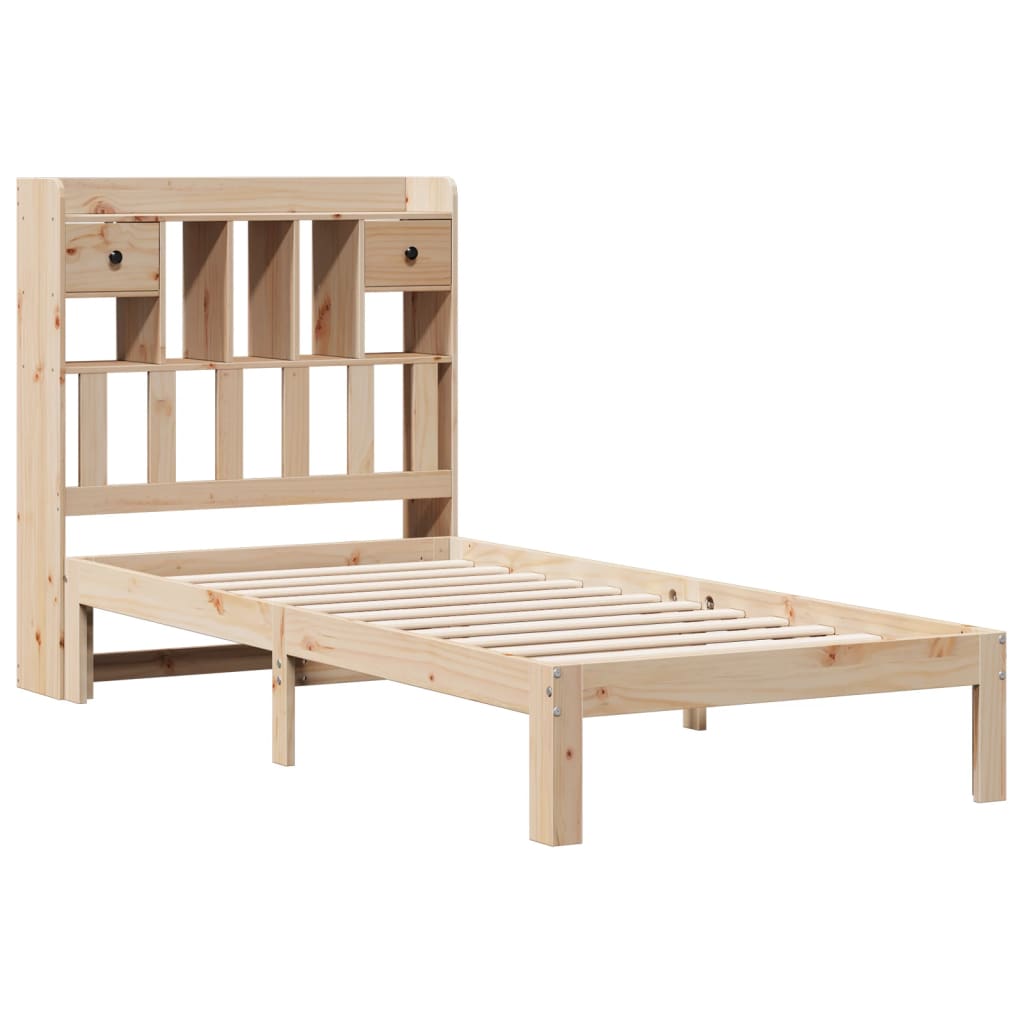 vidaXL Bookcase Bed without Mattress 100x200cm Solid Wood Pine