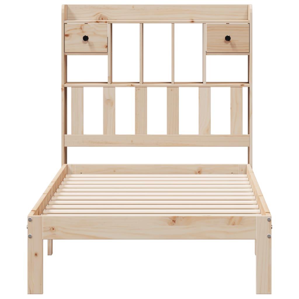 vidaXL Bookcase Bed without Mattress 100x200cm Solid Wood Pine
