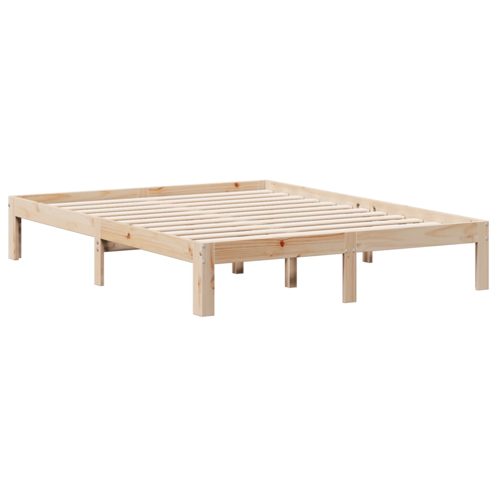 vidaXL Bookcase Bed without Mattress 140x200cm Solid Wood Pine