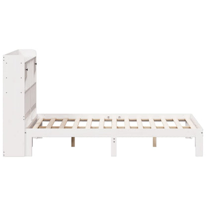 vidaXL Bookcase Bed without Mattress White 140x200cm Solid Wood Pine