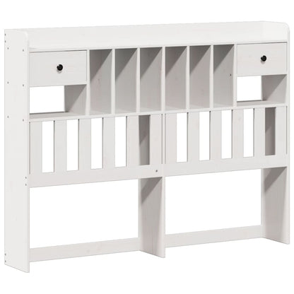 vidaXL Bookcase Bed without Mattress White 150x200cm Solid Wood Pine