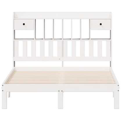 vidaXL Bookcase Bed without Mattress White 160x200cm Solid Wood Pine