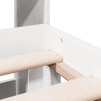 vidaXL Bookcase Bed without Mattress White 180x200cm Solid Wood Pine