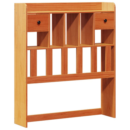 vidaXL Bookcase Bed without Mattress Wax Brown 75x190cm Solid Wood Pine
