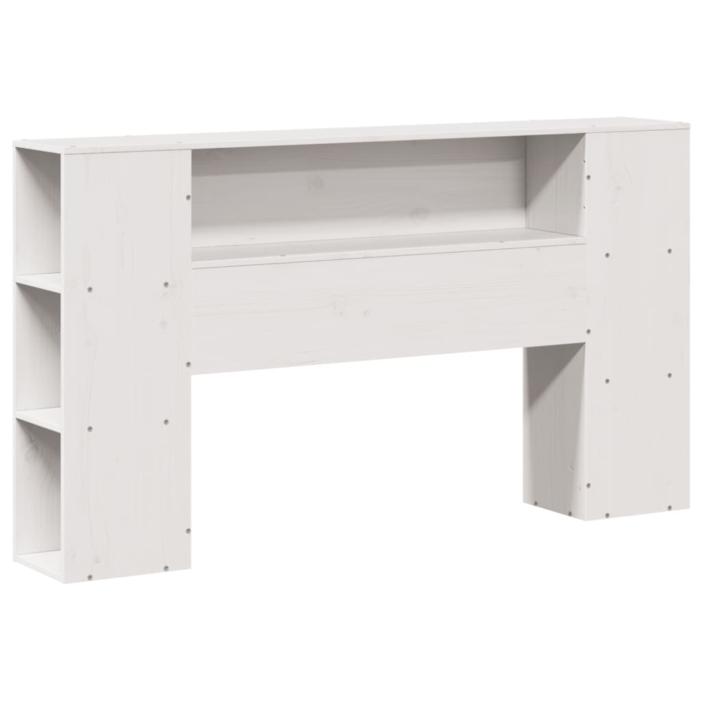 vidaXL Bookcase Bed without Mattress White 135x190 cm Double Solid Wood Pine