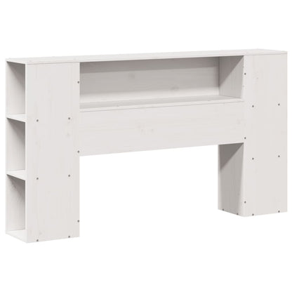 vidaXL Bookcase Bed without Mattress White 135x190 cm Double Solid Wood Pine