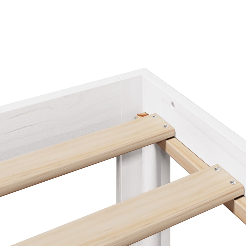 vidaXL Bookcase Bed without Mattress White 160x200cm Solid Wood Pine