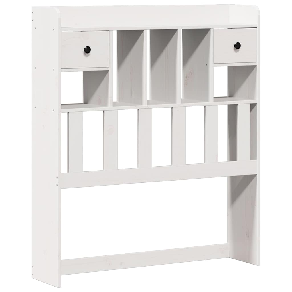 vidaXL Bookcase Bed without Mattress White 75x190cm Solid Wood Pine